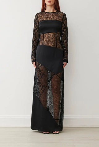 Cara Ls Lace Dress In Noir