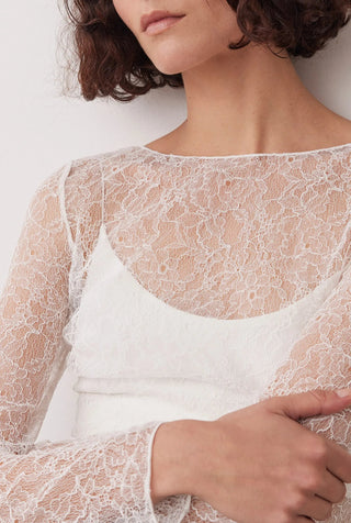 Chantie Lace Top In White