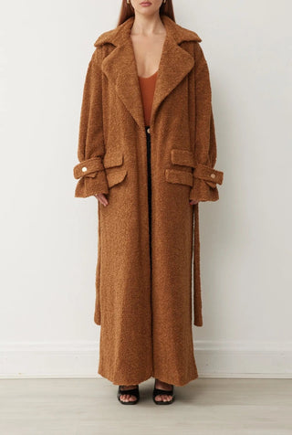 Costes Coat In Brown Shearling