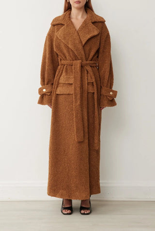 Costes Coat In Brown Shearling