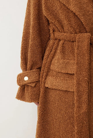 Costes Coat In Brown Shearling