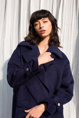 Costes Coat In Navy