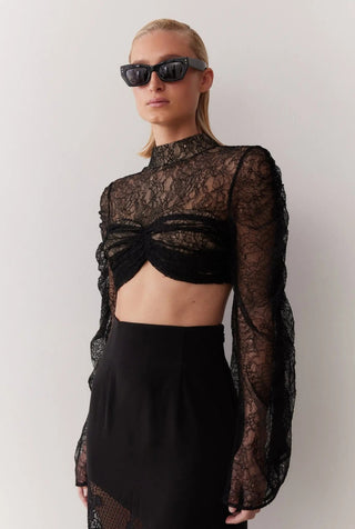 Stevie Crop Top In Noir